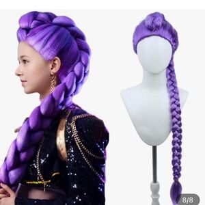 K-pop demon hunters Rumi’s Purple Braided Wig Halloween costume